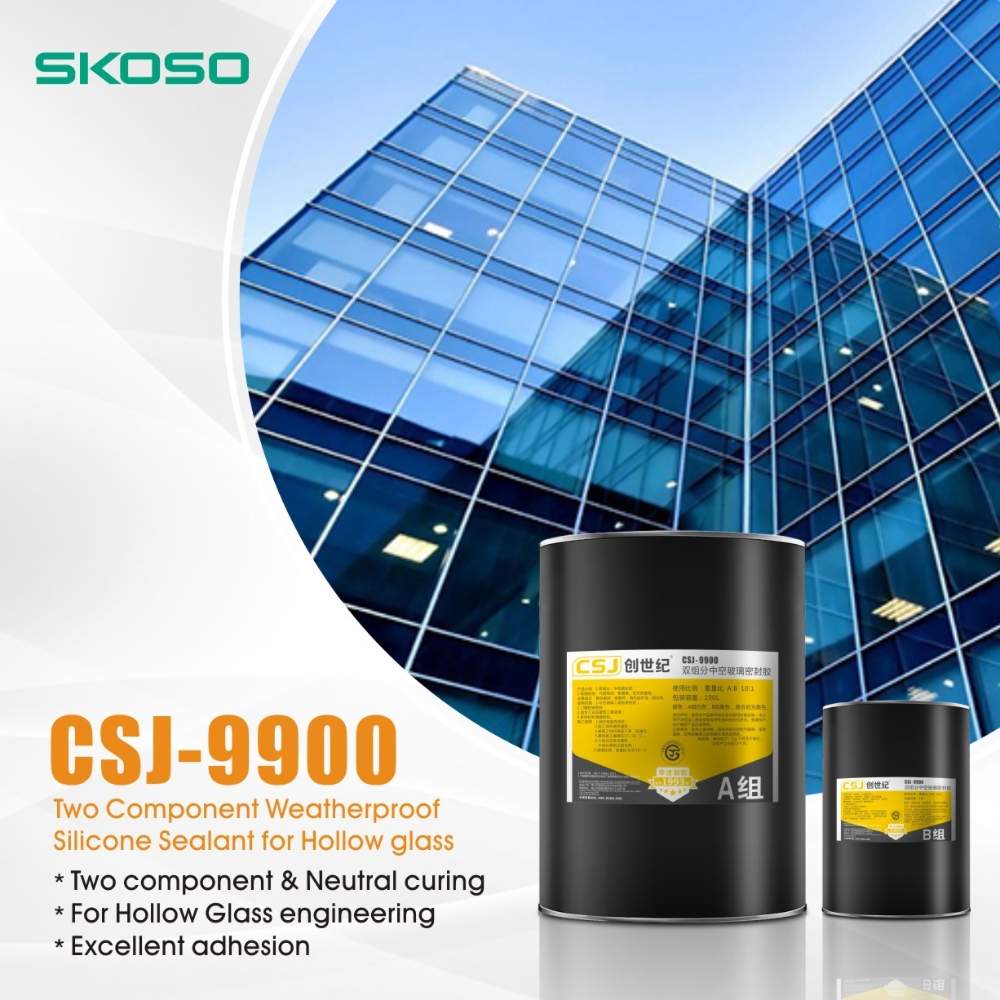 CSJ-9900 Sellador de silicona resistente a la intemperie de dos componentes para vidrio hueco